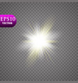 glow light effect starburst with sparkles vector image