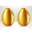 golden eggs easter metal gift realistic vector image vector image