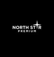 north star letter logo with icon design vector image