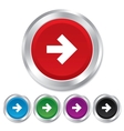 arrow sign icon next button navigation symbol vector image