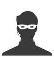 avatar head profile silhouette call center thief vector image
