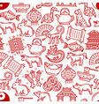 chinese horoscope seamless pattern vector image