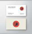 flat style abstract logo and business card vector image vector image