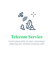 telecommunication services satellite internet vector image