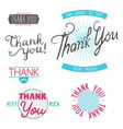 thank you gratitude feeling emotions text vector image vector image
