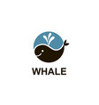 abstract whale icon vector image