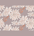 floral pattern anemone big flowers with leaves vector image