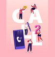 hotline service call center concept staff vector image