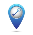map pointer with closed lock icon vector image vector image