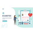 medical diagnosis concept - diabetes vector image