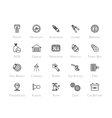 outline icons thin flat design modern line stroke vector image