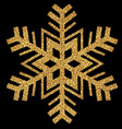 gold glittering christmas snowflake vector image