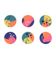 set various colorful highlight covers vector image vector image