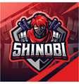 shinobi esport mascot logo design vector image vector image