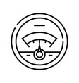 speed recorder line icon concept sign outline vector image vector image