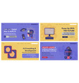 artificial intelligence service at web banner set vector image