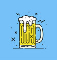 beer glass mug icon vector image