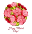 greeting card for mothers day with flowers vector image vector image