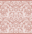 lace seamless pattern with flowers vector image