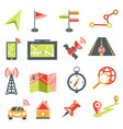 navigation isolated icons maps and location vector image vector image