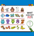 find mismatched picture game vector image