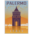 palermo vintage poster vector image vector image