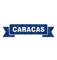caracas ribbon blue grunge band sign vector image vector image