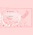 happy valentines day invitation card template vector image vector image