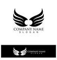 wings logo icon symbol design template vector image vector image