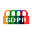 general data protection regulation padlock icon vector image