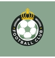 vintage color football soccer championship logo vector image vector image