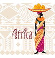african woman in ethnic dress on ornament vector image vector image