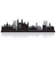 cambridge city skyline silhouette vector image