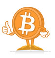 happy bitcoin vector image