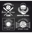set of sport banners on chalkbpard vector image