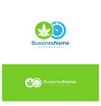time cannabis logo template creative cannabis vector image