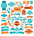 vintage retro design elements vector image