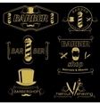 barber service vintage style emblems vector image vector image
