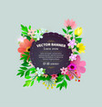 floral frame design vector image vector image