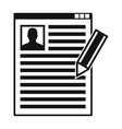 paper sheet document and pencil vector image