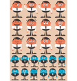 character emotions vector image vector image