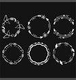 circle arrow monograms frame vector image