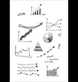 hand drawn set of arrows in doodles style vector image
