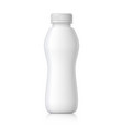realistic plastic bottle for yogurt vector image