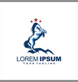 awesome standing horse logo design vector image