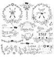 doodles floral decor vector image vector image