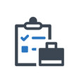 baggage list icon vector image vector image