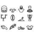 football icon set vector image