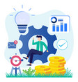graphic cartoon character of creative work skills vector image