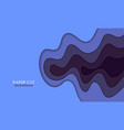 papercut blue gradient layers effect texture vector image vector image